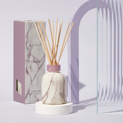 Aloha Orchid Modern Marble Petite Reed Diffuser